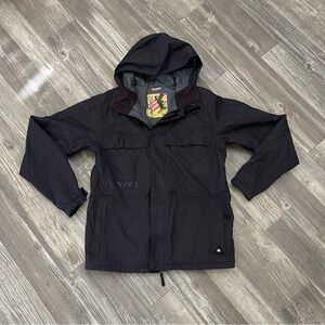 Vintage Burton Black Hooded Snowboarding Jacket